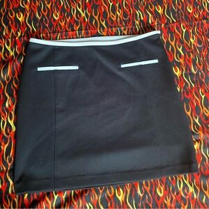 Y2K Black & White Low Rise Minimalist Mini Skirt